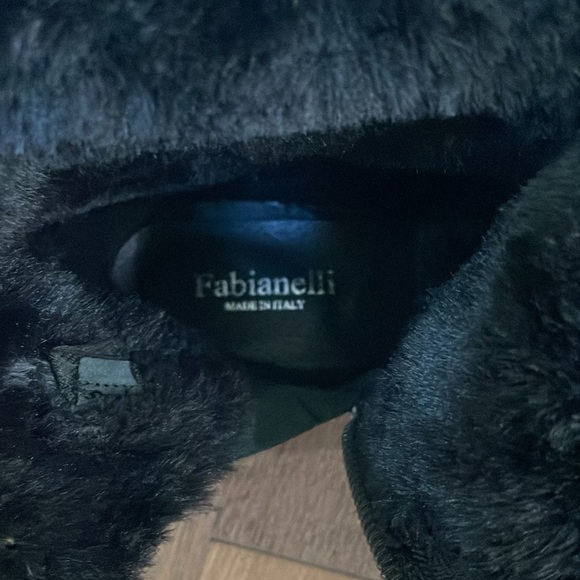 Fabianelli made in Italy Winter Boots Shearling Leather Black Sz 38 EU 7.5-8 US - Picture 13 of 15
